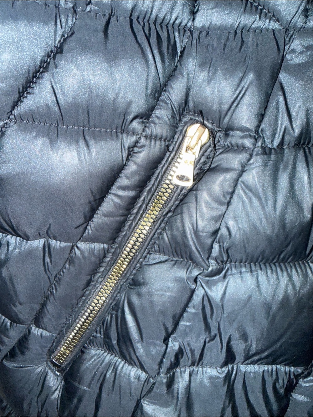 Lane Bryant Black Quilted Hooded Puffer Coat with Gold Hardware - 26/28 - Picture 3 of 13